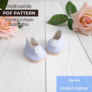 Pattern of doll shoes, Doll shoes, PDF doll shoes, PDF Doll Shoe pattern, Doll Shoes, 1.7 inch Shoes, Shoe Pattern, Toy Shoes