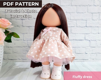 Doll Clothes Sewing Pattern for 10-Inch Dolls: Dress & Pantaloons (PDF Pattern)