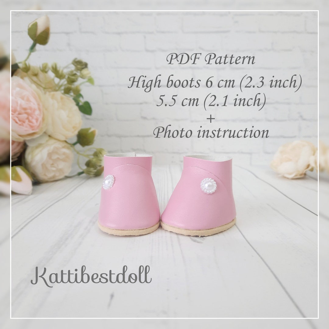 PDF Doll Shoe Pattern, 2.3 Doll Shoes, DIY Shoe Pattern, DIY Toy Shoes