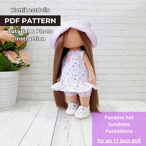 11 Inch Doll Clothes Pattern, PDF Pattern for Doll, Dressmaking, DIY Clothes Tutorial, Doll Wardrobe Sewing Pattern, Dolls sewing pattern