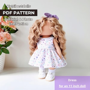 11 Inch Doll Clothes PDF, Doll Dress Pattern PDF, Modern Tilda Clothes Patterns, 11 Inch Doll Clothes Pattern, DIY Sewing Tutorial