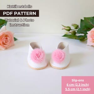 Pattern of doll shoes, Doll shoes, PDF doll shoes, PDF Doll Shoe pattern, Doll Shoes, 2.3 inch Shoes, Shoe Pattern, Toy Shoes