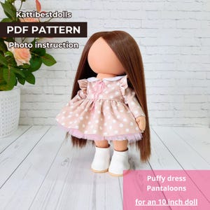 Clothes Pattern for 10-Inch Dolls, Tilda modern clothes patterns, Pattern for Doll, Dressmaking, DIY Clothes Tutorial, Doll Wardrobe Sewing