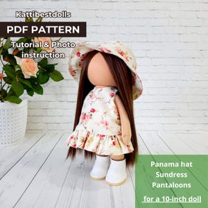 PDF Pattern for Doll, Dressmaking, DIY Clothes Tutorial, Doll Wardrobe Sewing Pattern, Clothes Pattern for 10-Inch Dolls