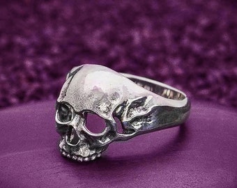 925 Sterling Silver Skull Ring, Beast Skull Ring, Ancient Relic