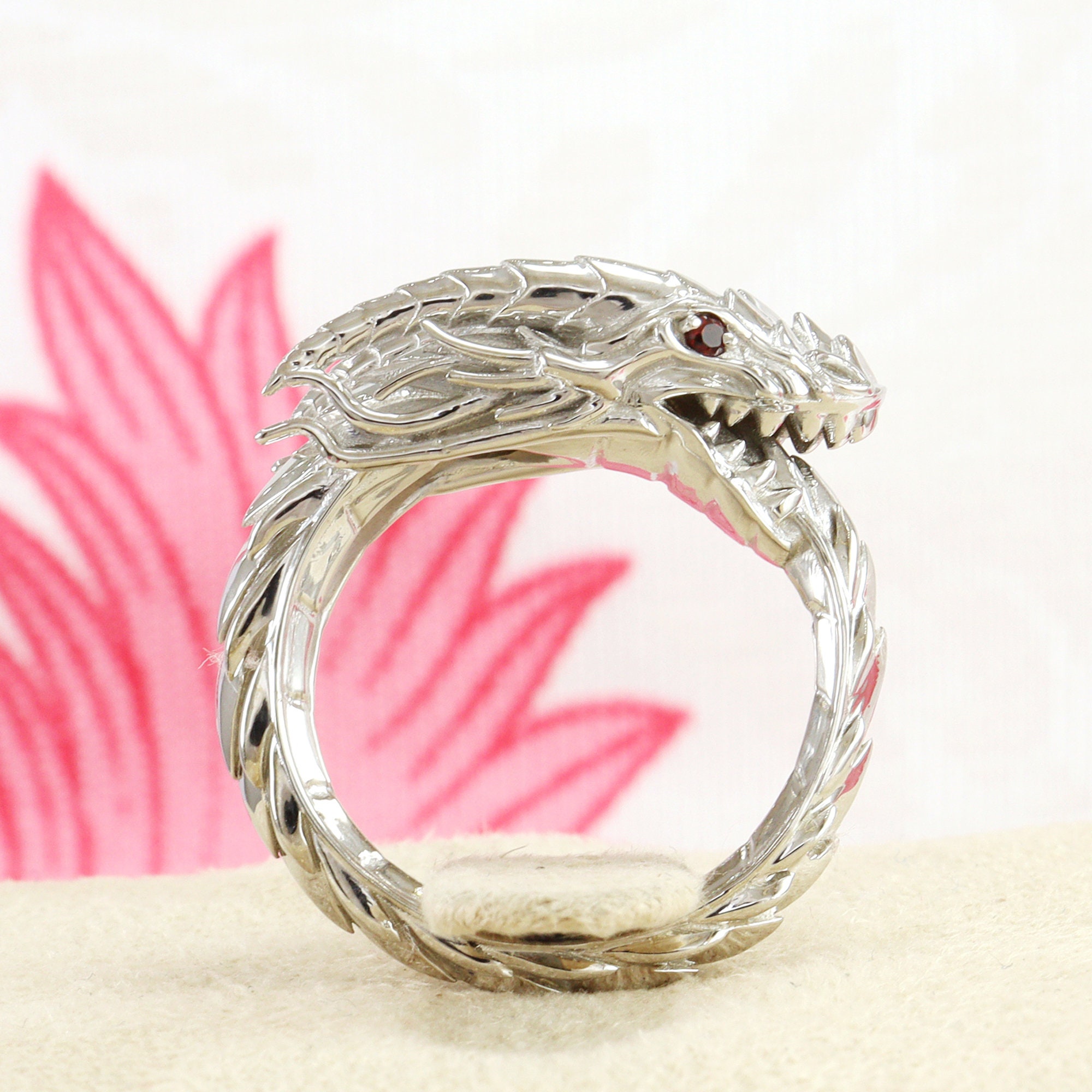 Dragon Man's Silver Ring, 925 Sterling Silver Dragon Ring