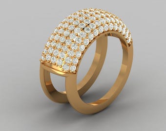 New lunching Oura 5 Jacket ring, Art deco Dome Oura Diamond Cover Wedding ring, 14k yellow gold Guard Moissanite Cluster Enhancer women ring