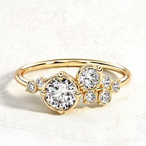 Forever Cluster Engagement Ring | Unique Cluster Ring | Unique wedding Ring | Birthday gift ring | special ring