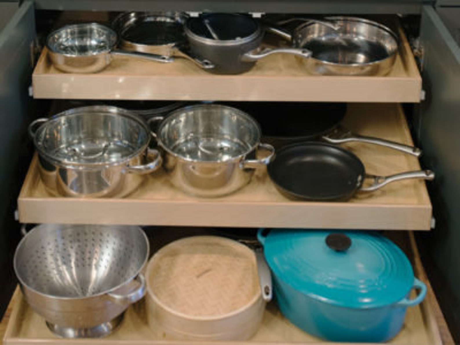 3 CUSTOM pull out drawers wood custom size Etsy