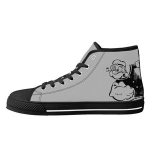 Popeye Shoes Men&#39;s High Top Canvas Shoes Men&#39;s Popeye Shoes