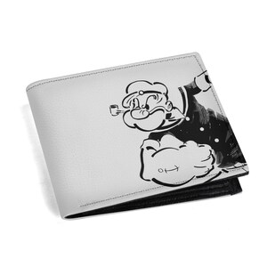 Popeye Brieftasche Popeye der Sailor-Mann Brieftasche Minimalistische PU-Leder Herren Brieftasche Herren gefaltete Brieftasche