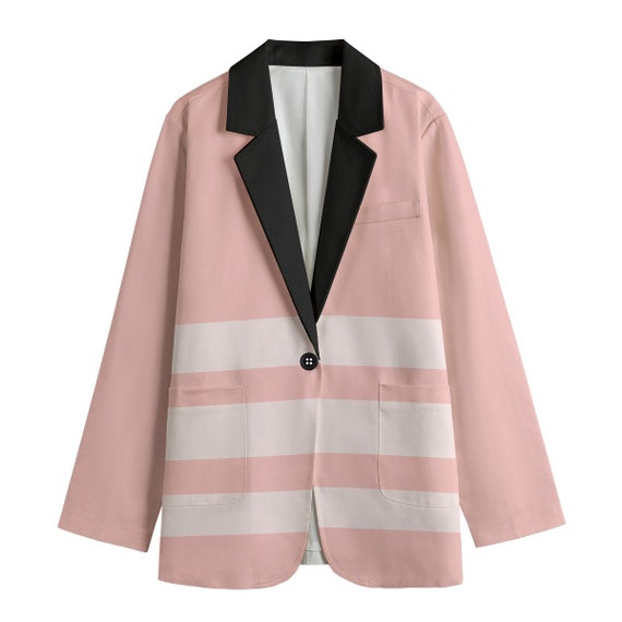 Angel Costume Jacket Pink Striped Women's Leisure Blazer 100