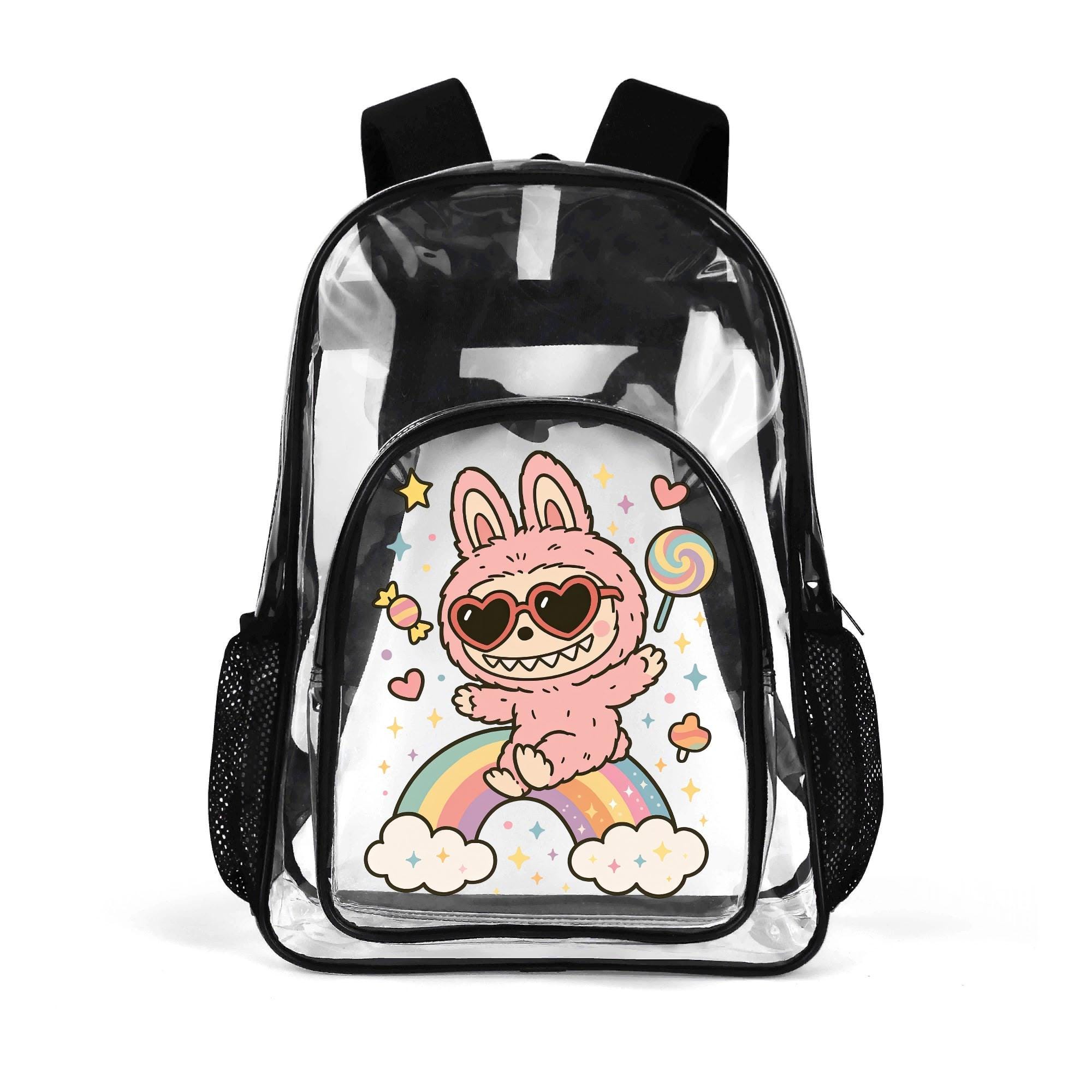 girl's mini clear backpack Stadium Approved TPU Heavy Duty 12*12*6 Waterproof – BYXEPA adjustable straps Luxe gold hardware details OshKosh Clear Mini Backpack -