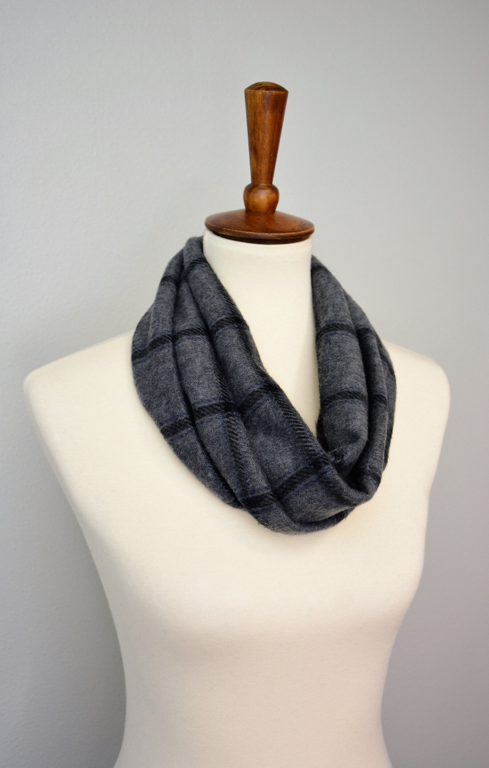 Twisted Neck Warmer / Scarf / Snood / Gray / Knit / All Etsy