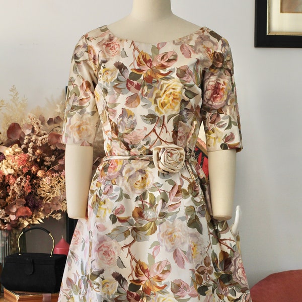 50s silk dress