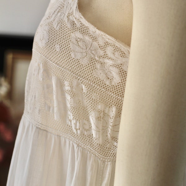 Robe / Combinaison antique c.1900 - Edwardian french nightgown