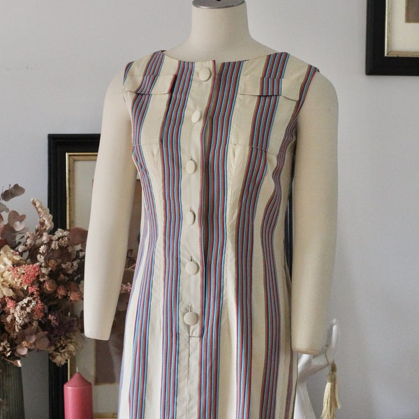 Robe en coton des années 60 - 60s french vintage dress