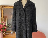Black astrakan coat - T.XS M