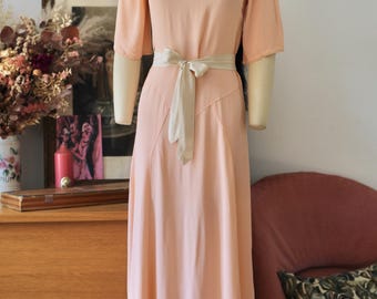 Long dress c.1930 - 1930 French vintage dress
