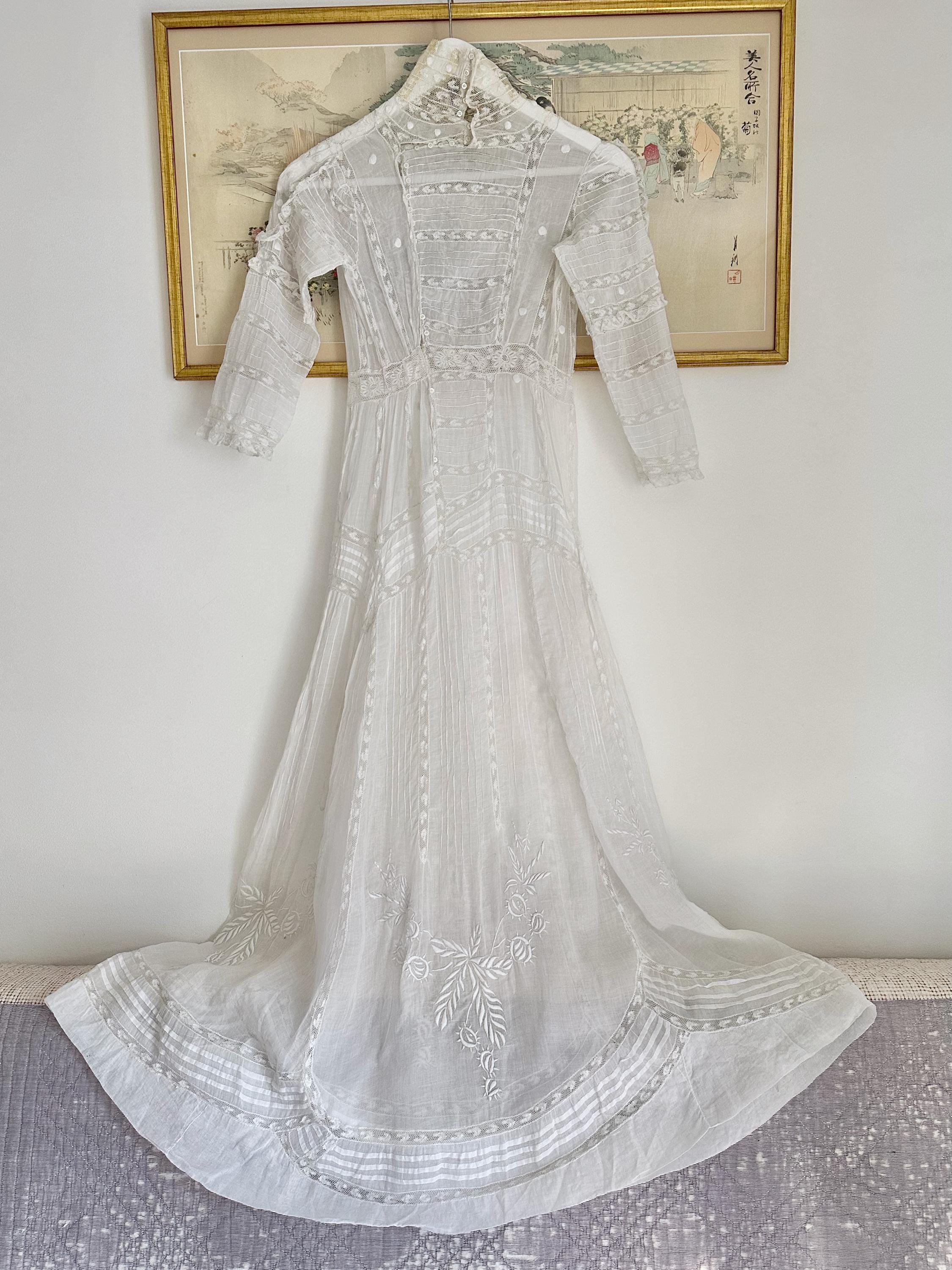 確認用画像1910年代France antique wedding dress