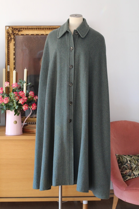 Vintage YSL Yves Saint Laurent Striped Fur Poncho Cape at