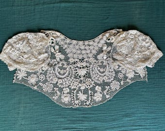 RARITÄT! Antikes Bolero-Hemd, ca. 1910 – Irische Spitze – Französische Edwardianische Jacke von 1910