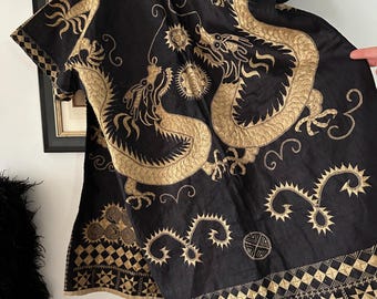 RARE - Antique c.1910 / 1915 indigo embroidered coat