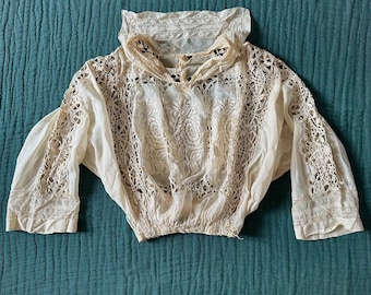 Antique embroidered bodice 1920 - 20s antique shirt