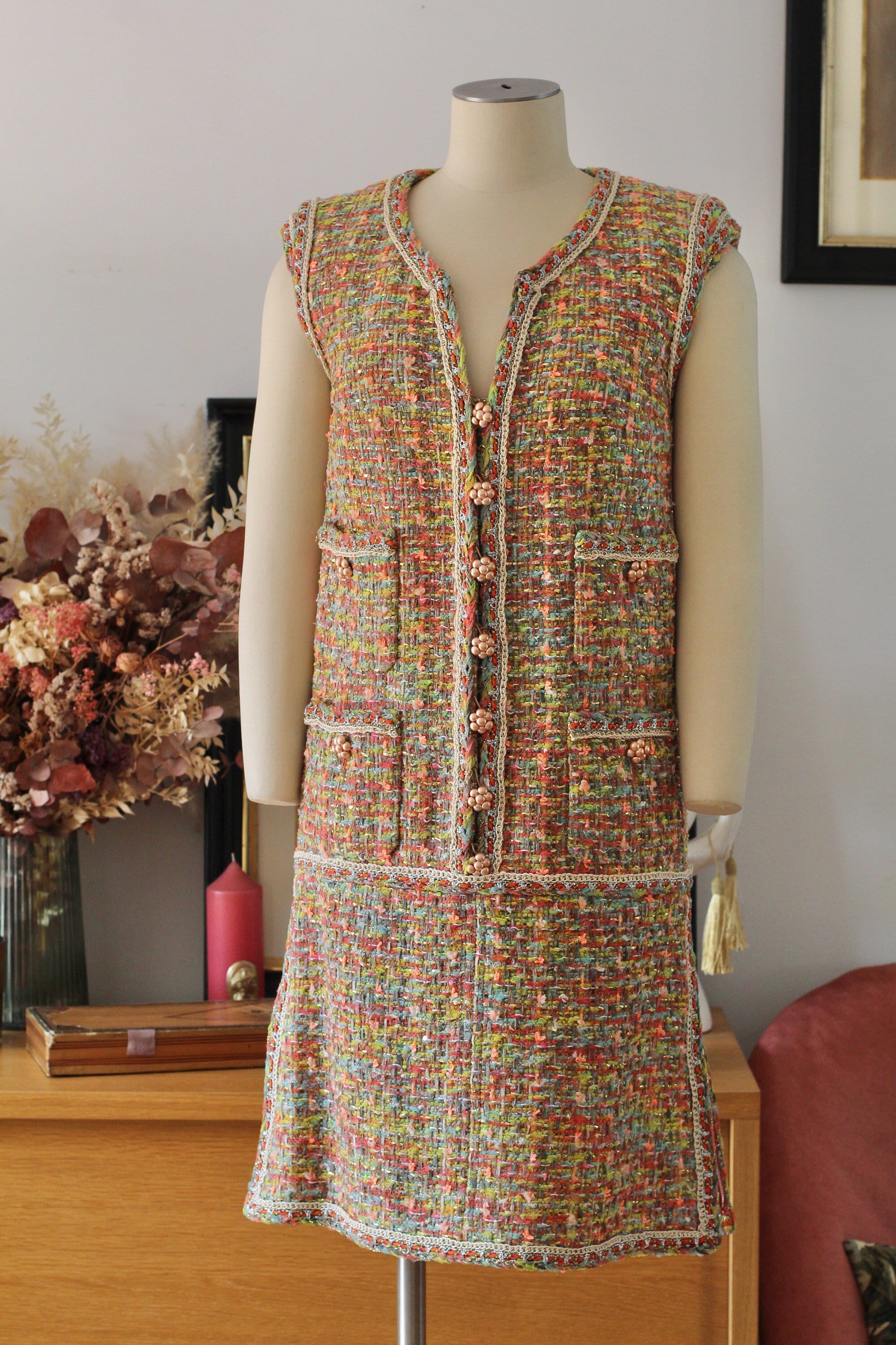 Patron Robe Tweed Robe Style Chanel Tweed Chanel Dress New Zealand