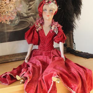 Poupée De Salon Bohémienne Vintage - Années 20 - 67 Cm - Fabrication Française - Occasion