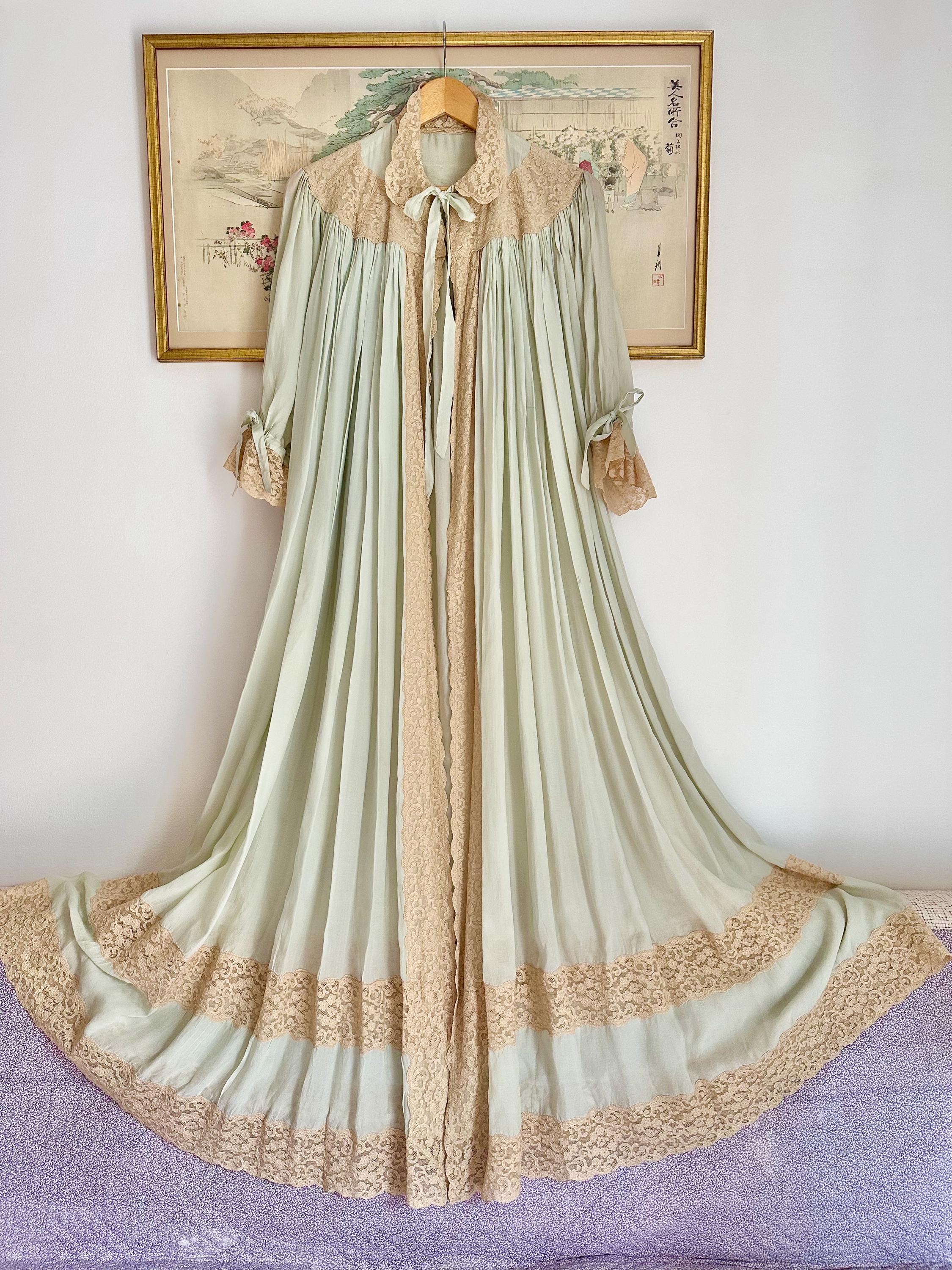 1930s Green Silk Gown - Etsy UK
