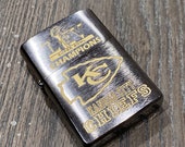 Kansas City Chiefs Laser Engraved Zippo Lighter