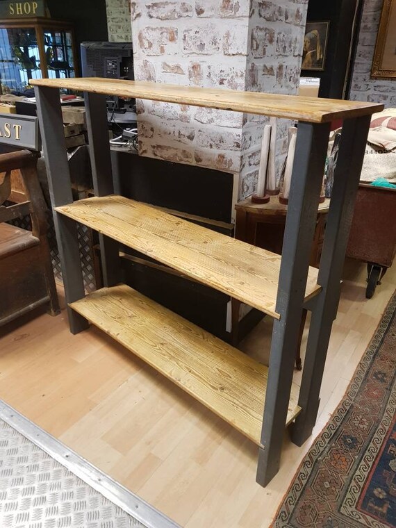 Handmade Painted Pine Shelving Unit Etsy