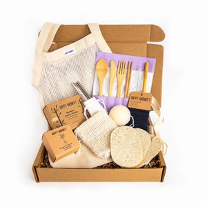 Zero Waste Starter Kit Sustainable Eco Friendly Kit Eco Friendly Gift Set Low Waste Gift Bath Set Zero Waste Gift Box Eco Friendly image 1