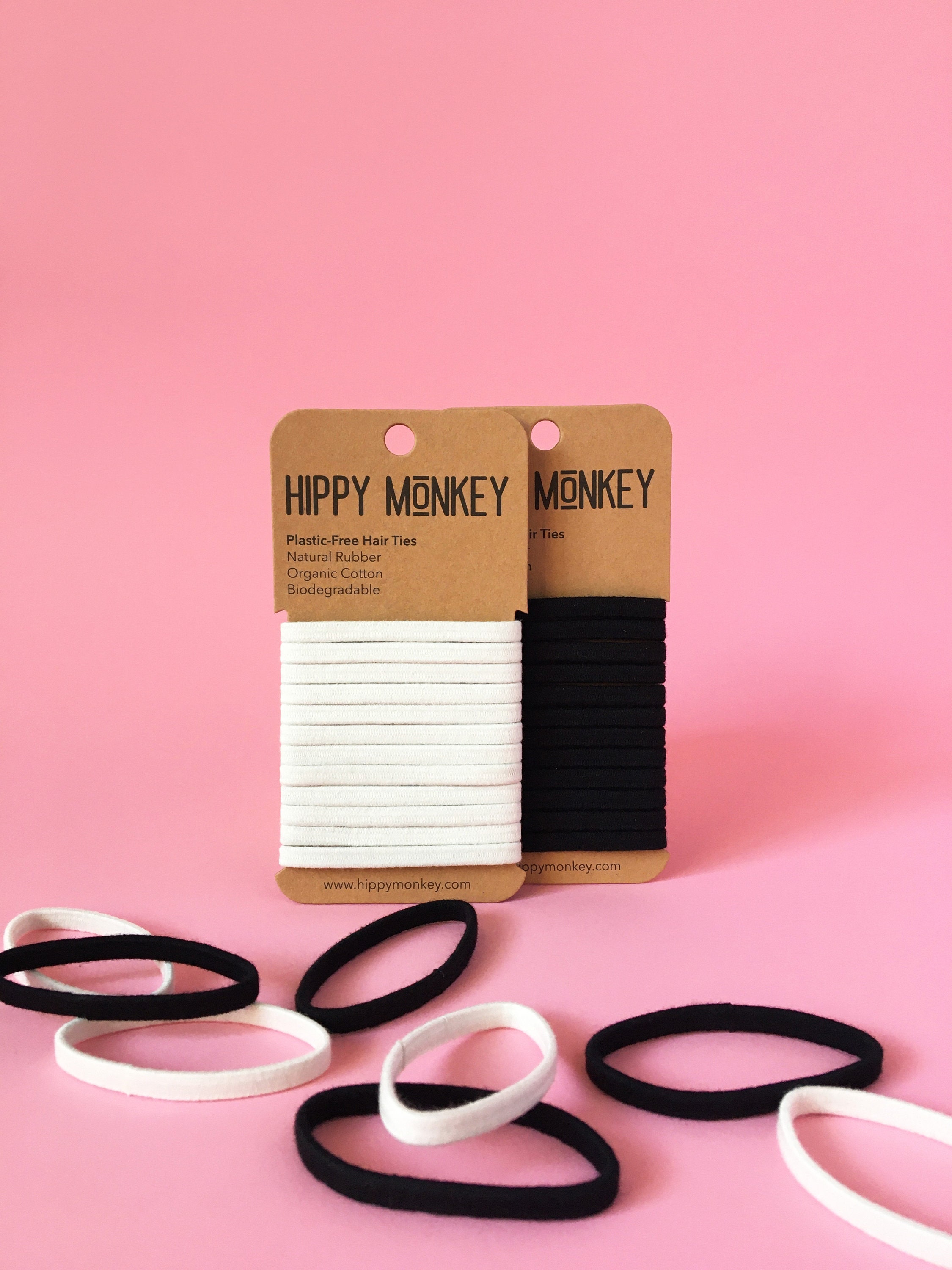 12 Organic Cotton Hair Ties Plastic Free Rubber Hair Ties Etsy