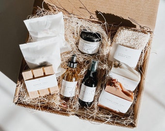 Serenity Spa Escape Self Care Gift Box | birthday gift box, new mom gift, luxury spa retreat gift for her, mother's day gift set