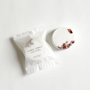 Flower Temple Shower Steamer | Floral Aromatherapy Shower Tablet with Rose, Grapefruit & Sandalwood | Spa Steamer, Relaxation Gift