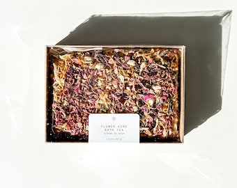 Flower Kind Bath Tea | Botanical Soaking Tea – Floral Herbal Bath Soak – Natural Skin Softening Ritual