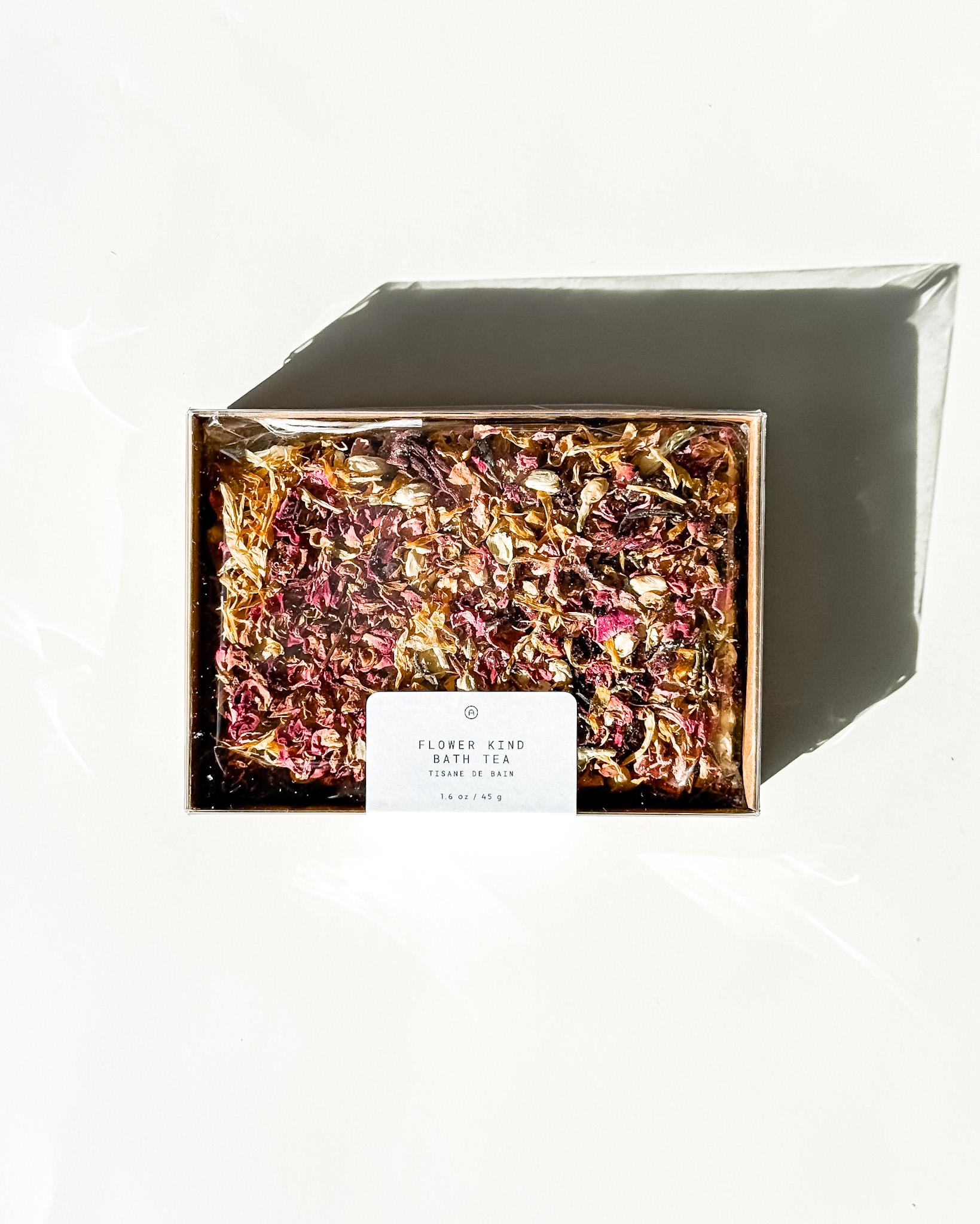 Flower Kind Bath Tea Botanical Soaking Tea - Floral Herbal Bath Soak - Natural Skin Softening Ritual