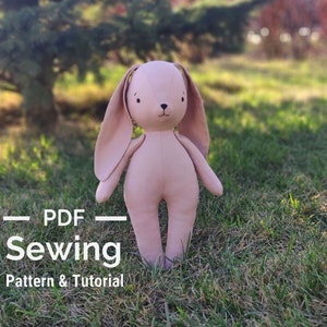 PDF Bunny rabbit Sewing Pattern & Tutorial, Bunny sewing pattern, Bunny plush PDF, Doll with Clothes, Stuffed Toy, Bunny Doll, Toy Tutorial image 6