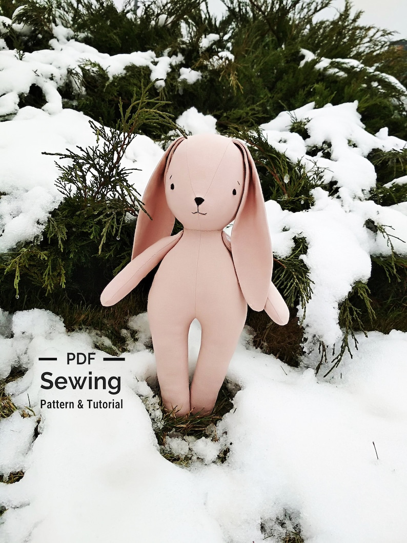 PDF Bunny rabbit Sewing Pattern & Tutorial, Bunny sewing pattern, Bunny plush PDF, Doll with Clothes, Stuffed Toy, Bunny Doll, Toy Tutorial image 8