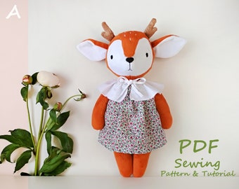 deer stuffed animal pattern