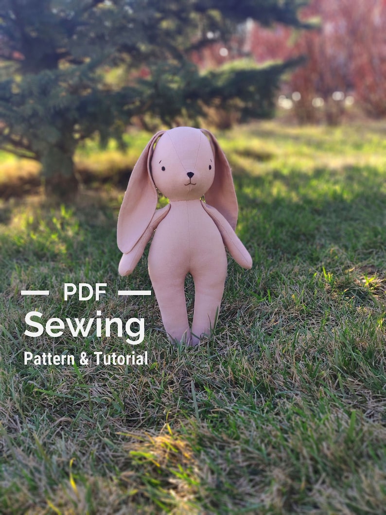 PDF Bunny rabbit Sewing Pattern & Tutorial, Bunny sewing pattern, Bunny plush PDF, Doll with Clothes, Stuffed Toy, Bunny Doll, Toy Tutorial image 6