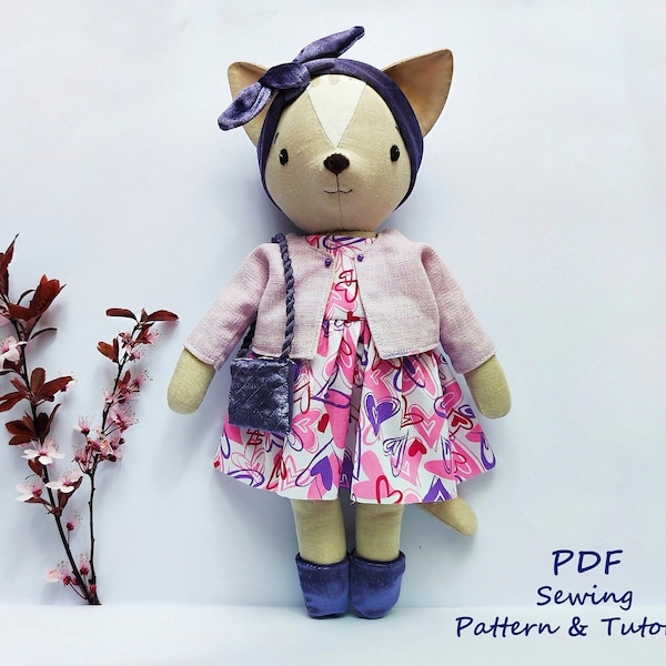 Stuffed Toy Cat Sewing Pattern Etsy
