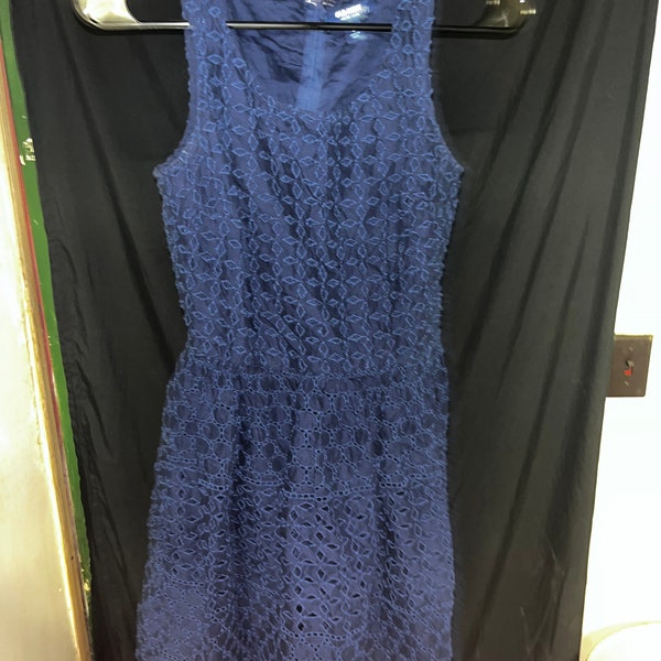 Navy Blue Lace Dress