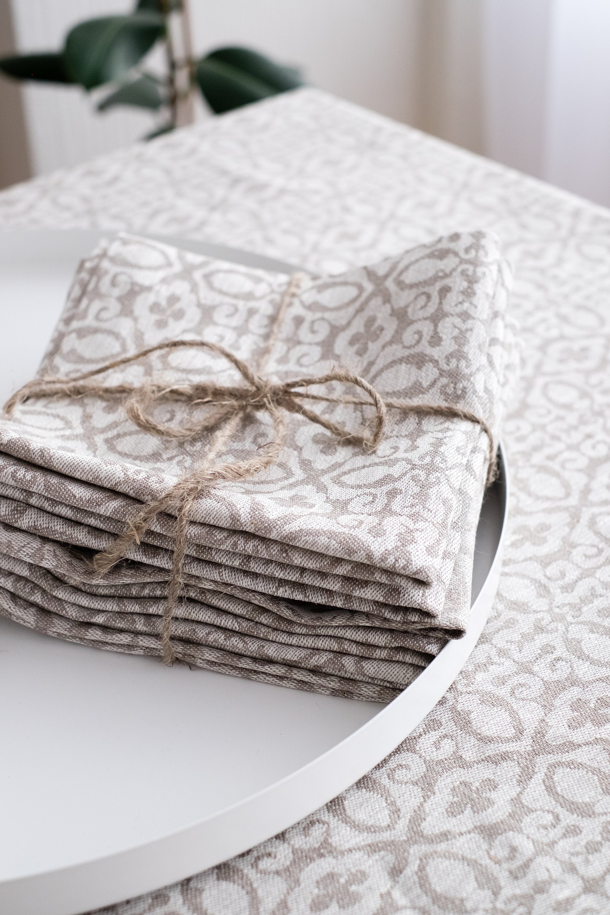 Tablecloth and Napkins Wedding Set Rectangular Eco Etsy UK