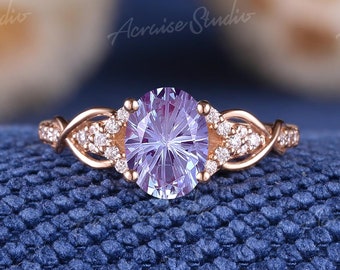 1.5ct Feuerwerk Cut Alexandrit Verlobungsring Roségold Einzigartige Stern Alexandrit Ehering Personalisierte Jubiläumsringe Für Frauen