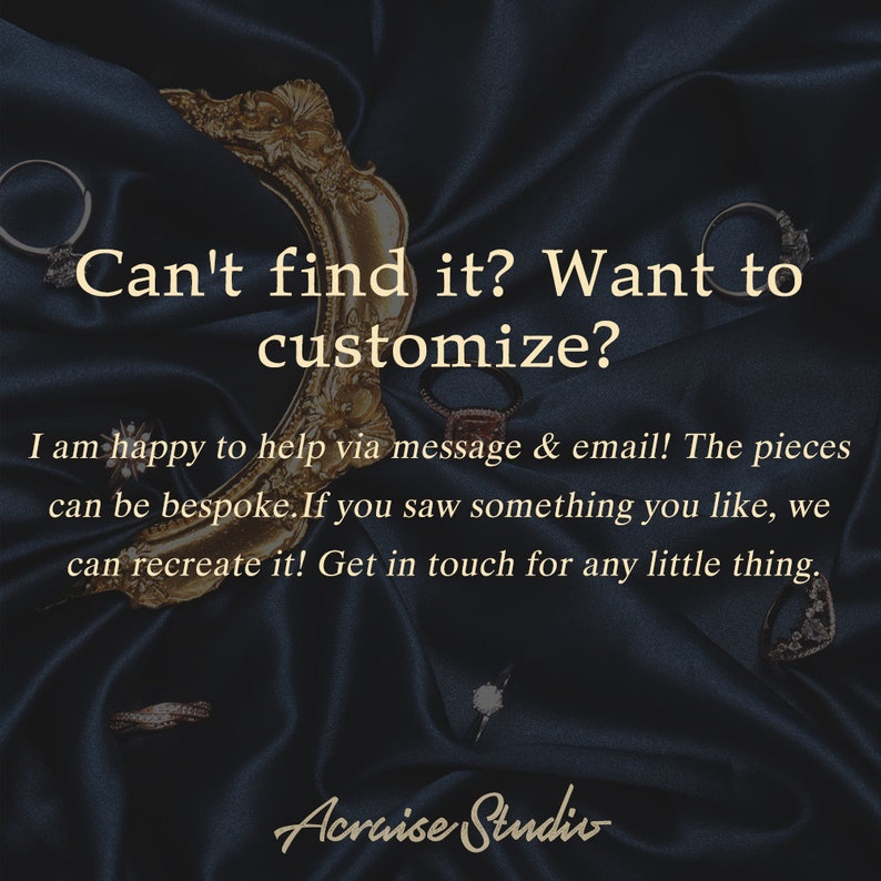 May include: A gold-framed mirror with the text "Can't find it? Want to customize?"  I am happy to help via message & email! The pieces can be bespoke. If you saw something you like, we can recreate it! Get in touch for any little thing. Acruise Studio.