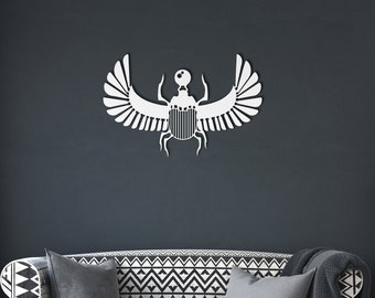 Beetle metal sign | The scarab symbol in ancient Egypt | Capturing the Eternal Magic | Unique and elegant decoration