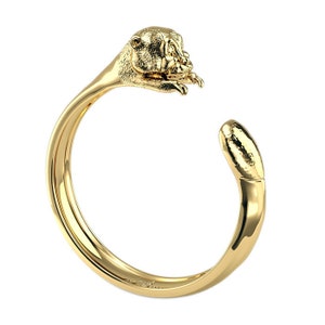 Adjustable Beaver Ring| Women&#39;s jewelry | Gold plated | 14K | 18K | Rose gold| Money | Gift for friend| Birthday gift | Cute|